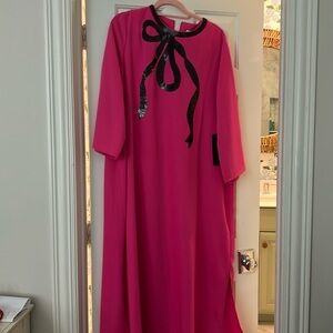 Pink  with black bow dress